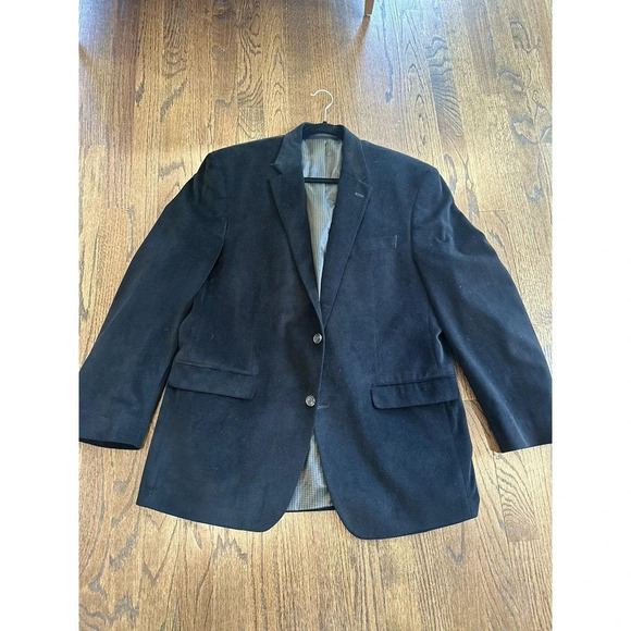 Lauren Ralph Lauren Black Classic 100% Wool Velvety Sport Blazer Coat 42R 1475 - Picture 4 of 14